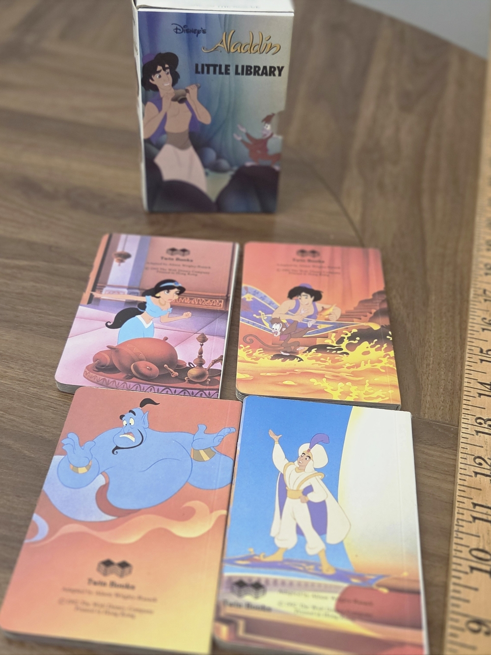 1992 Disney Aladdin Little Library 4 Book Set Mini Board Books Boxed